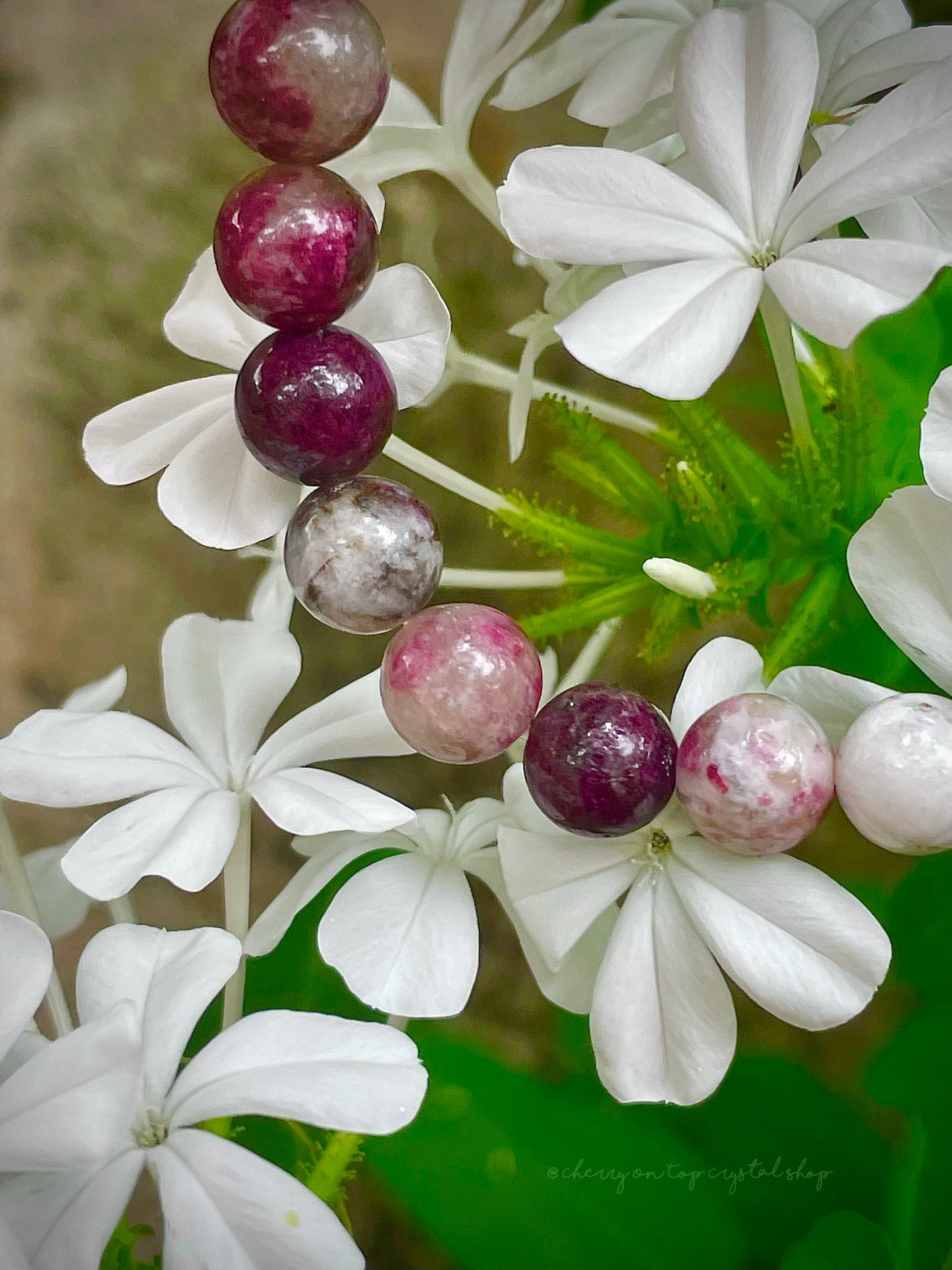 Lepidolite Unicorn Stone Crystal Bead Stretch Bracelet