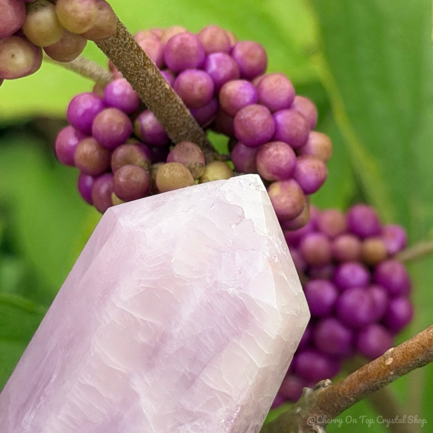 Beautyberry Split Kunzite x Lepidolite Tower