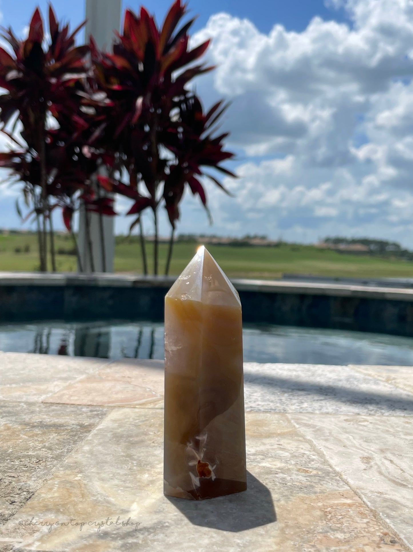 Crystal Vision Agate x Amethyst Tower