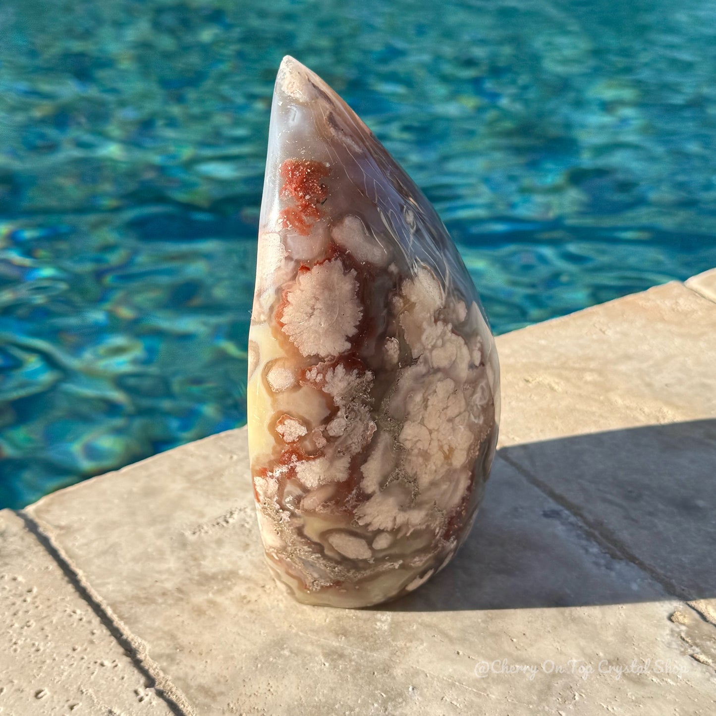 Blue Flower Agate Statement XL Flame