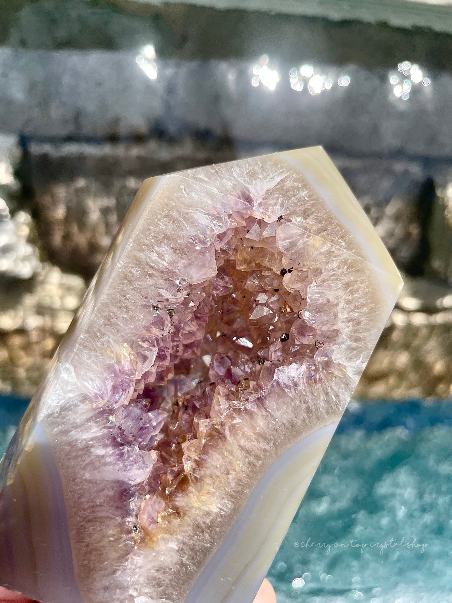 Crystal Vision Agate x Amethyst Tower