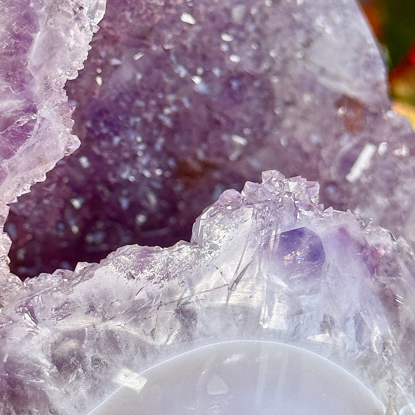 Amethyst Agate Open Shark Mouth Geode