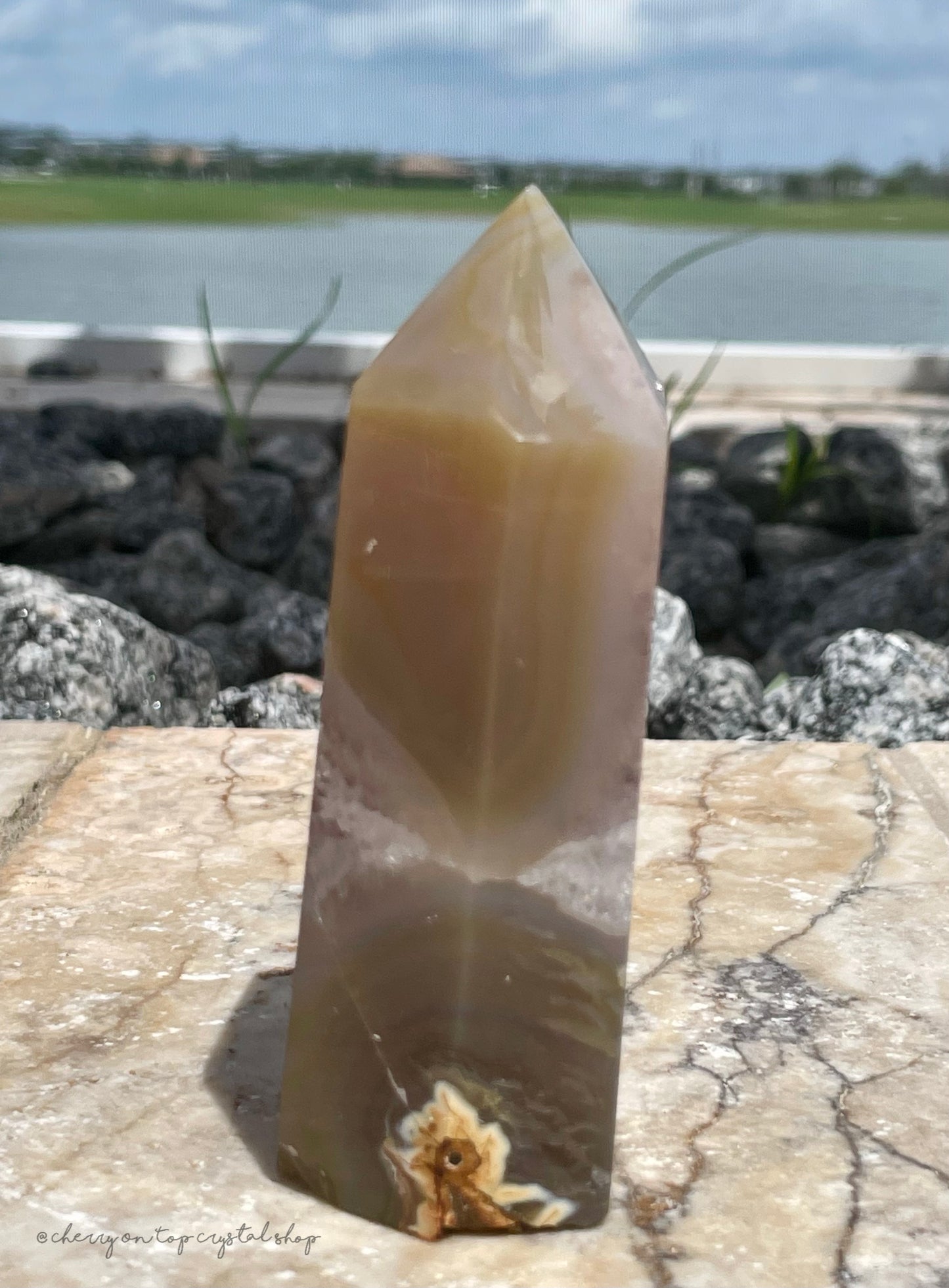 Crystal Vision Agate x Amethyst Tower