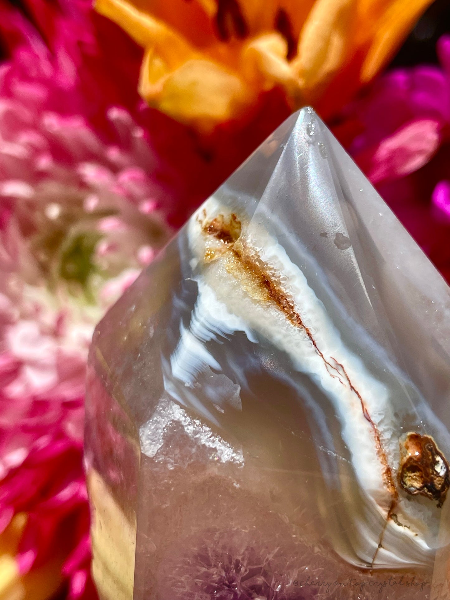 Crystal Vision Agate x Amethyst Tower