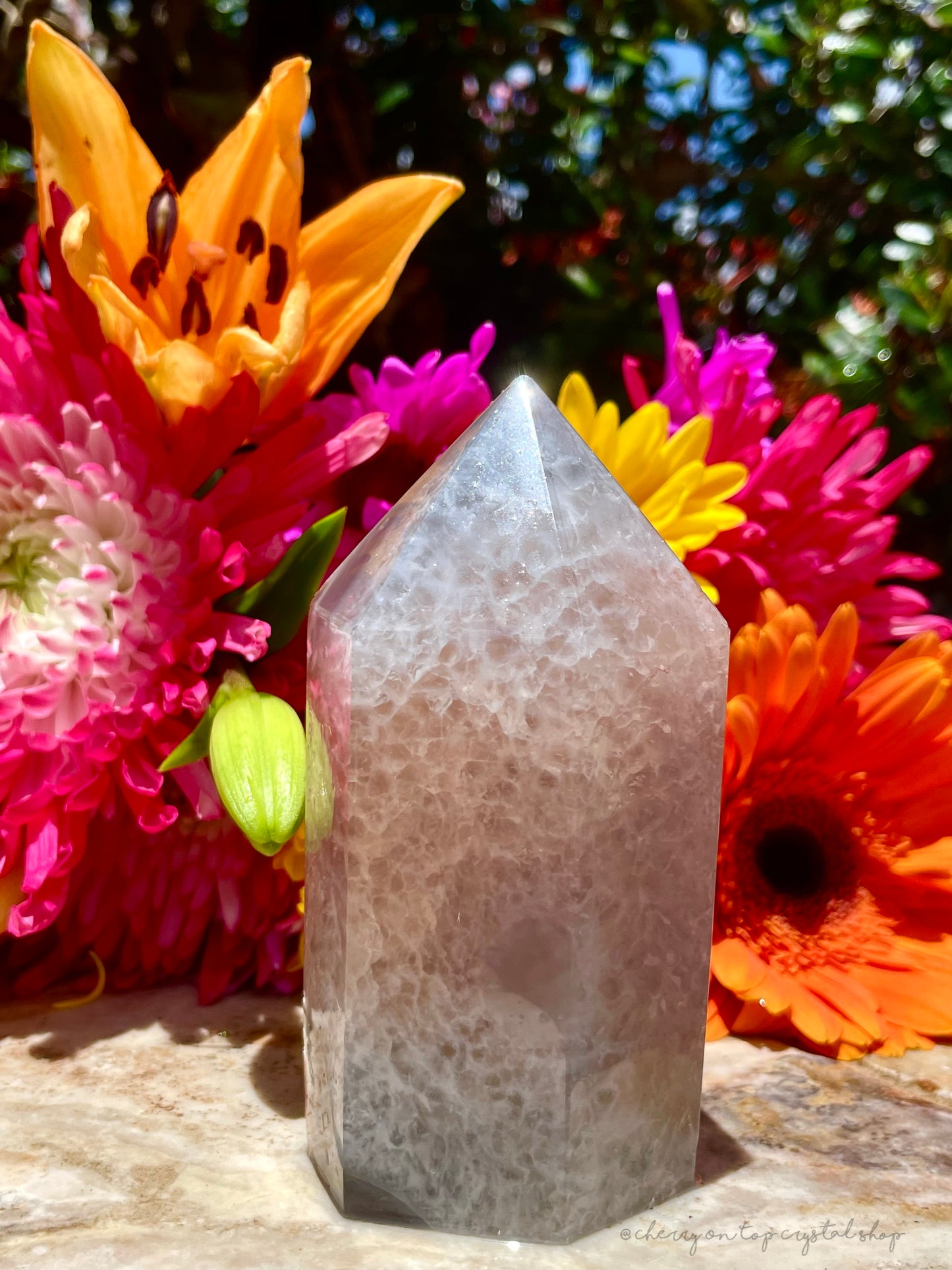 Crystal Vision Agate x Amethyst Tower