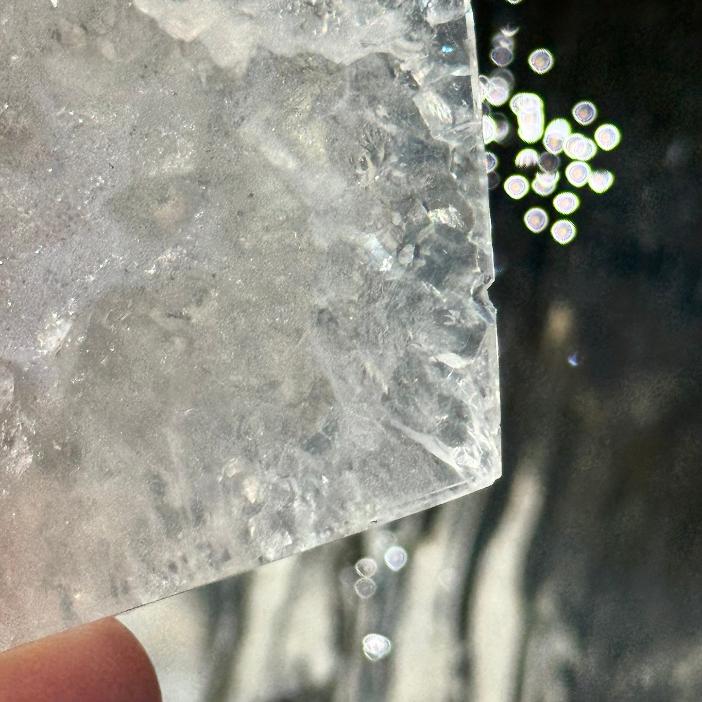 Quartz Asymmetric Chunk with Sugar Druzy Center