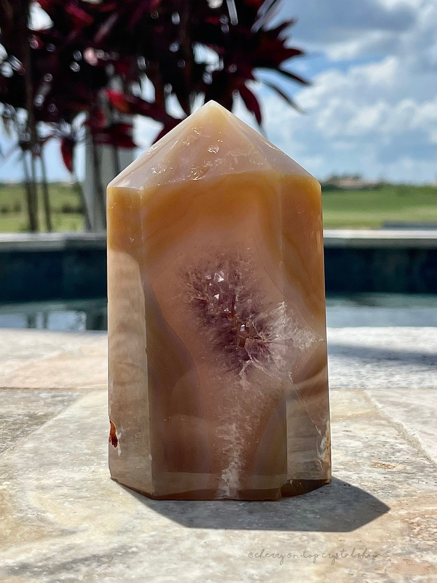 Crystal Vision Agate x Amethyst Tower