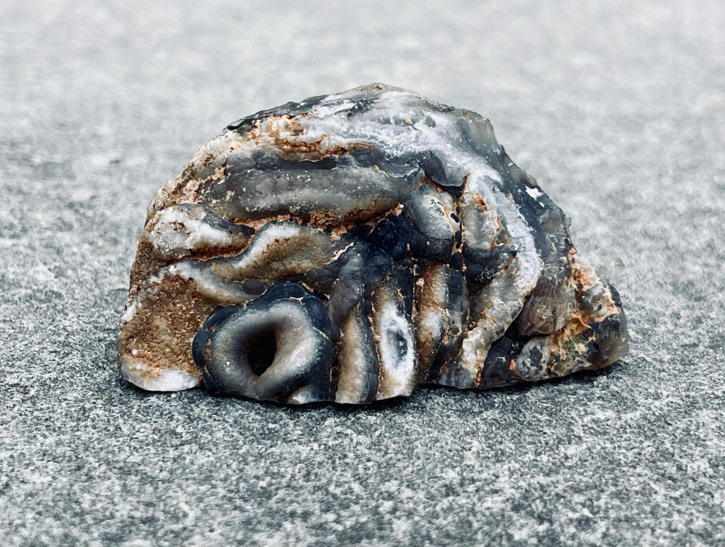 Oco Agate, Black and White Zebra