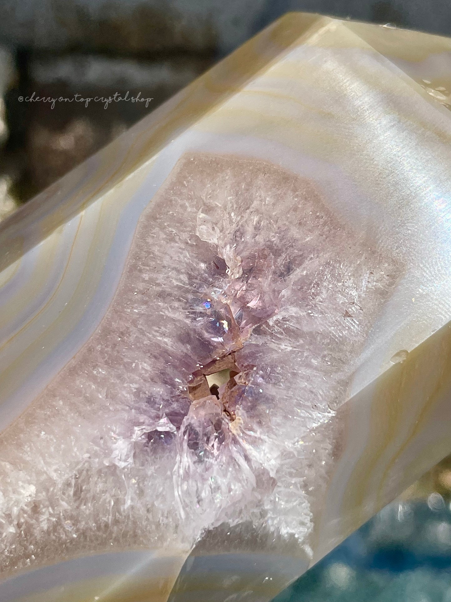 Crystal Vision Agate x Amethyst Tower