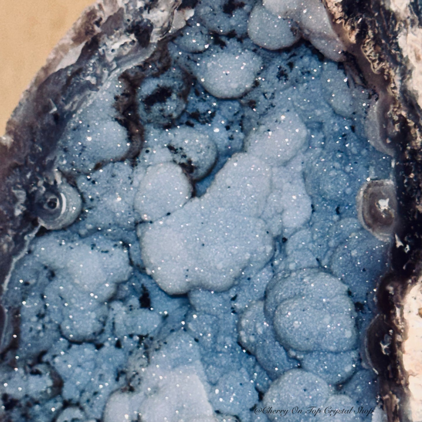 Blue Sugar Bubble Chalcedony Moon ✨Collection Piece✨