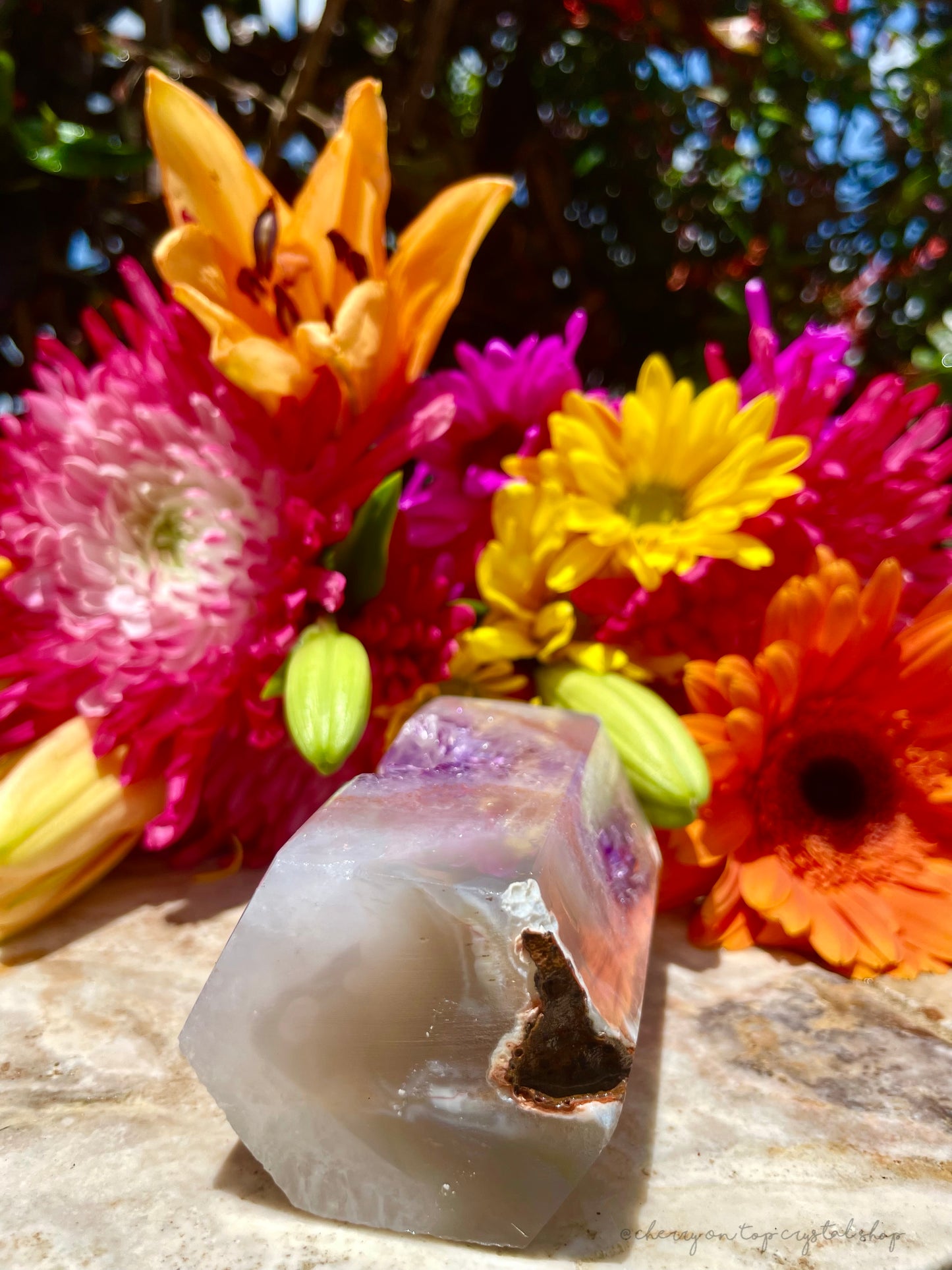 Crystal Vision Agate x Amethyst Tower