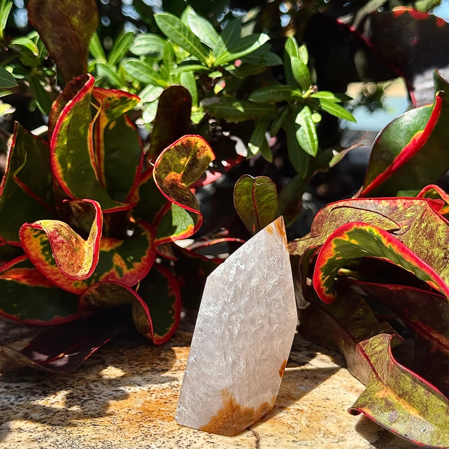 Quartz Asymmetric Chunk with Sugar Druzy Center