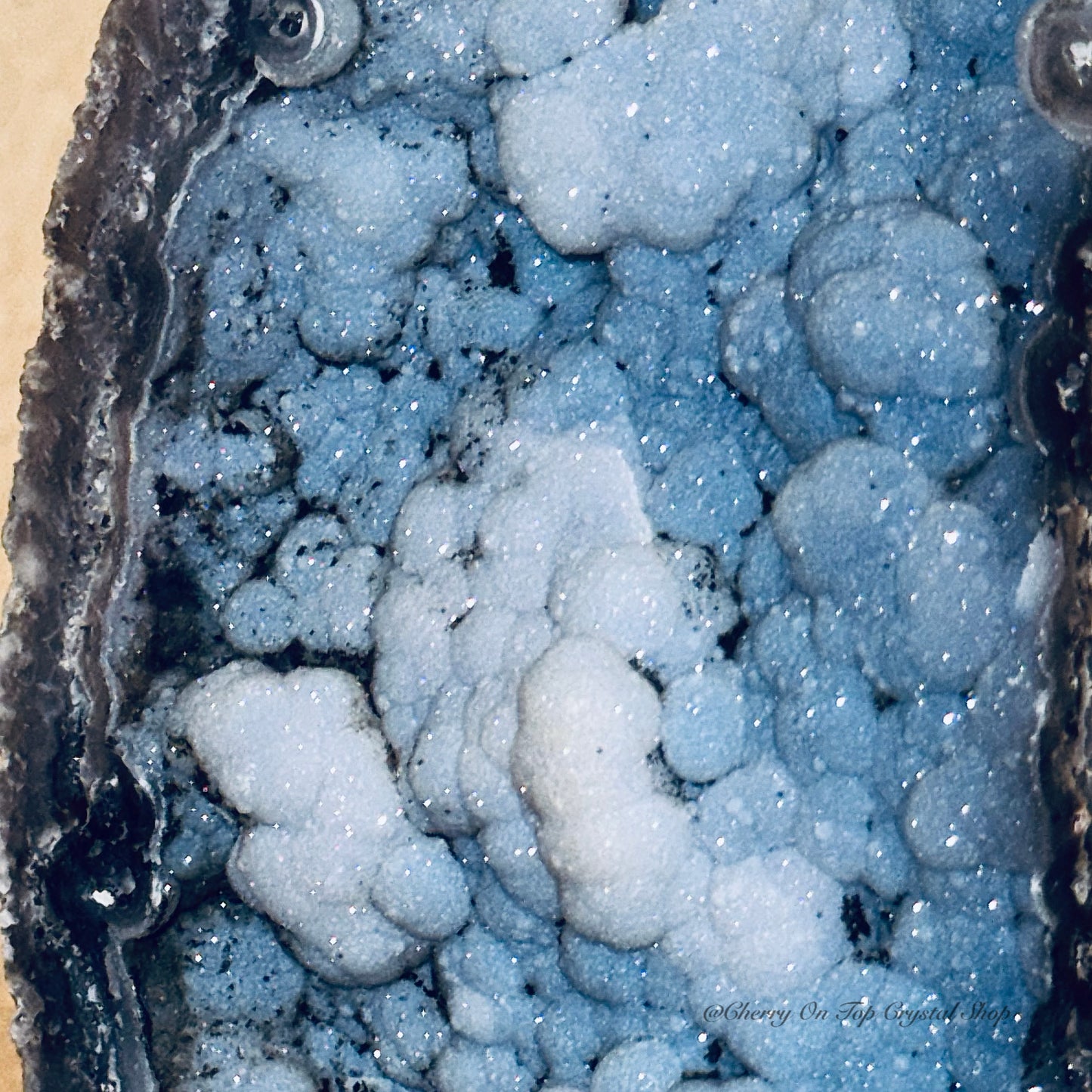 Blue Sugar Bubble Chalcedony Moon ✨Collection Piece✨
