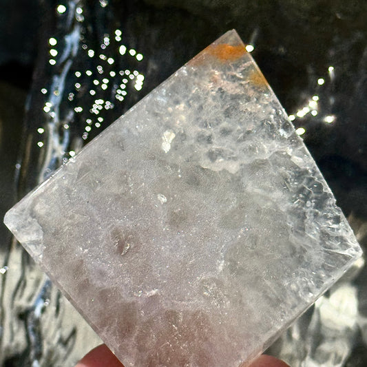 Quartz Asymmetric Chunk with Sugar Druzy Center