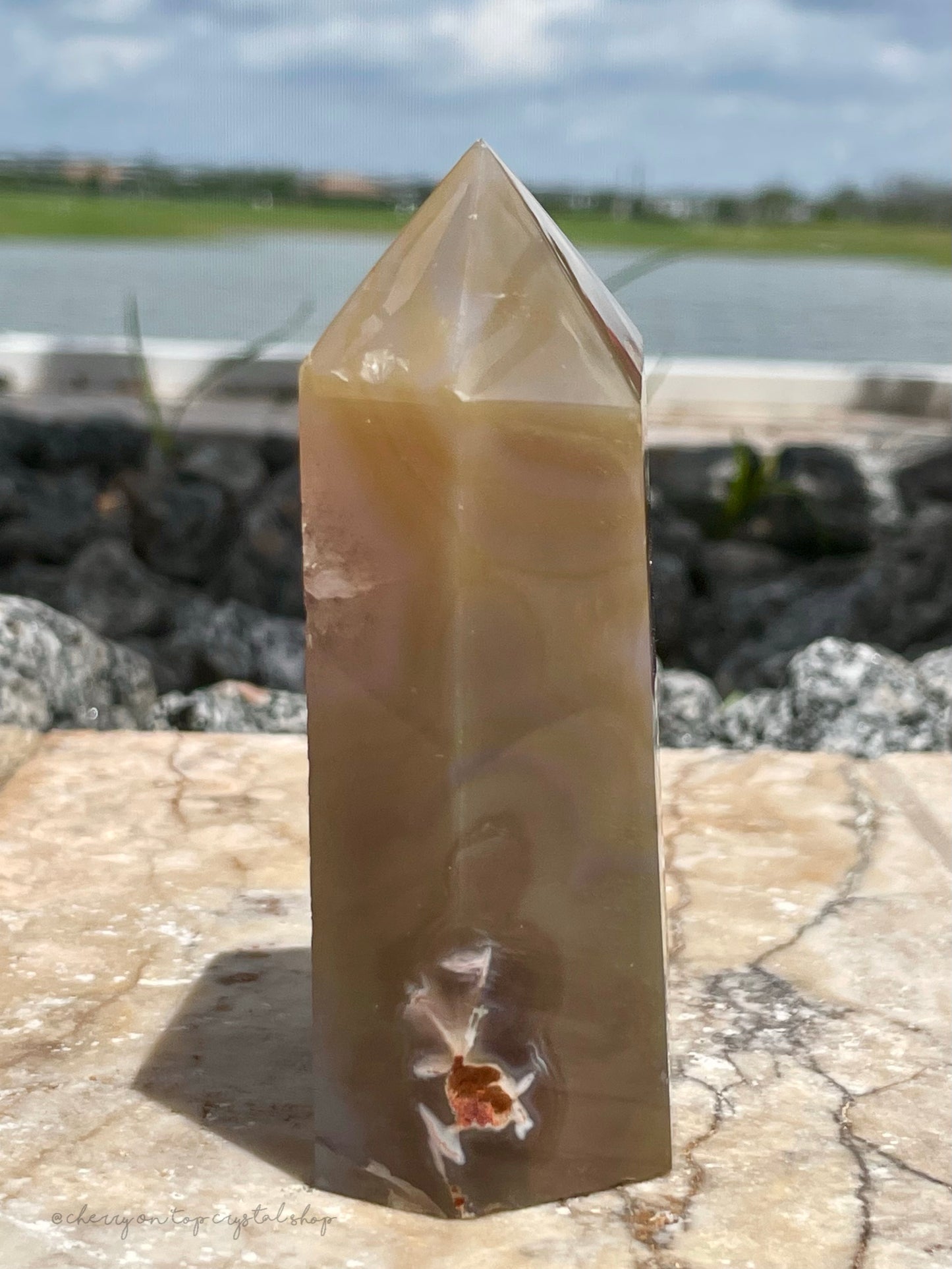 Crystal Vision Agate x Amethyst Tower
