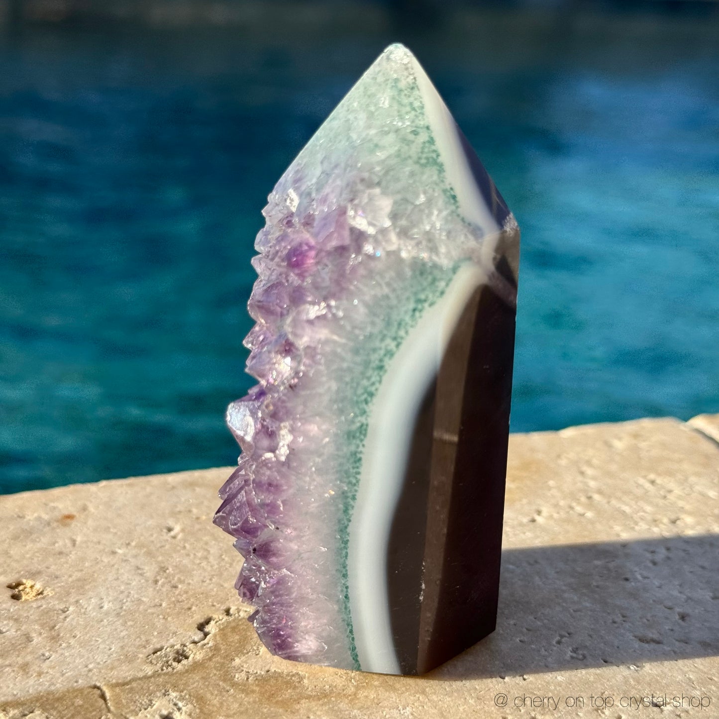 Icy 4x layer Amethyst Agate